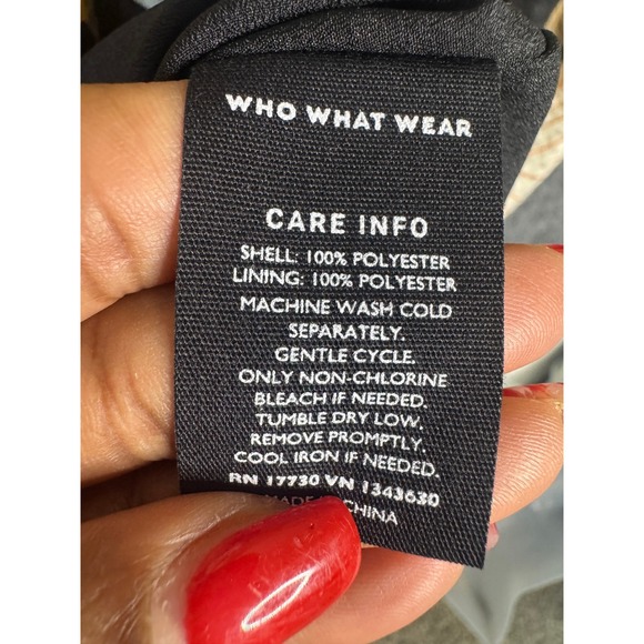 Who What Wear Dress Women M Floral Long Sleeve Black Yellow Garden Boho Work - Picture 4 of 13